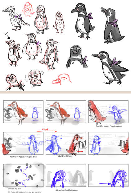 grape storyboard and design