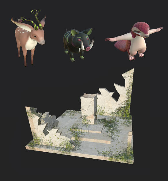 Creature Models &amp; Ruins texture